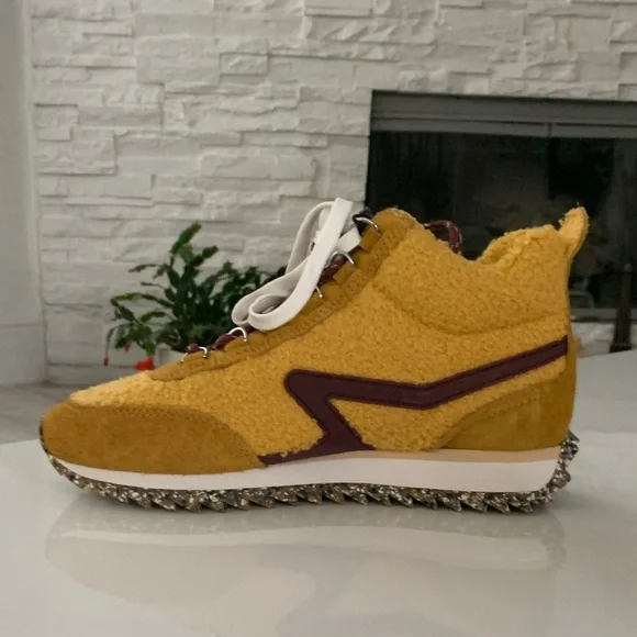 Rag & Bone | Retro Hiker Faux Shearling High Top Sneakers EU 38.5 US 8-8.5 NWT - Picture 10 of 12